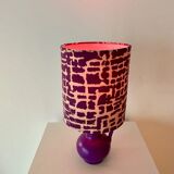Expressive table lamp in Plum Black made from a vintage design vase by WGP.