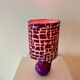Expressive table lamp in Plum Black made from a vintage design vase by WGP.