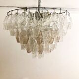 Mid-Century Murano Glass Chandelier "Polyhedr" by Carlo Scarpa, Italy, 1950s