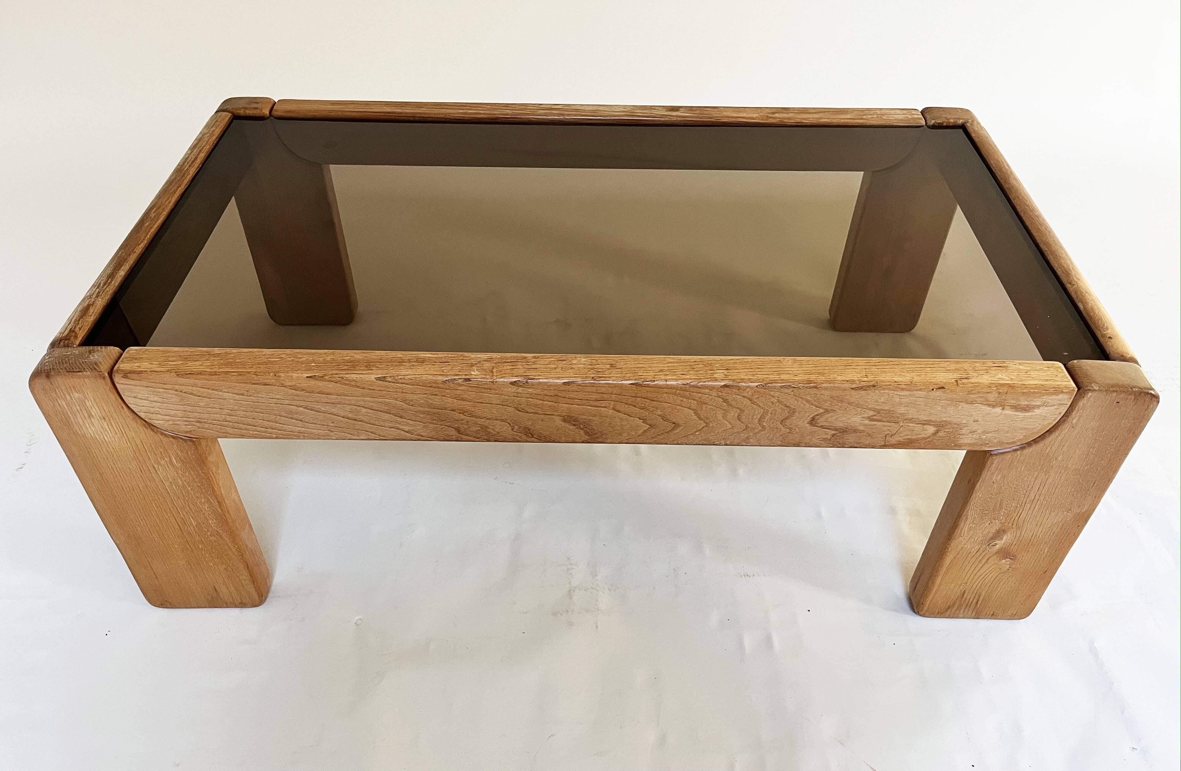 Solid elm coffee table - Maison Regain