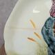 Antique plate Terre de Fer Choisy-le-Roi Hb – Polychrome cock in slipware