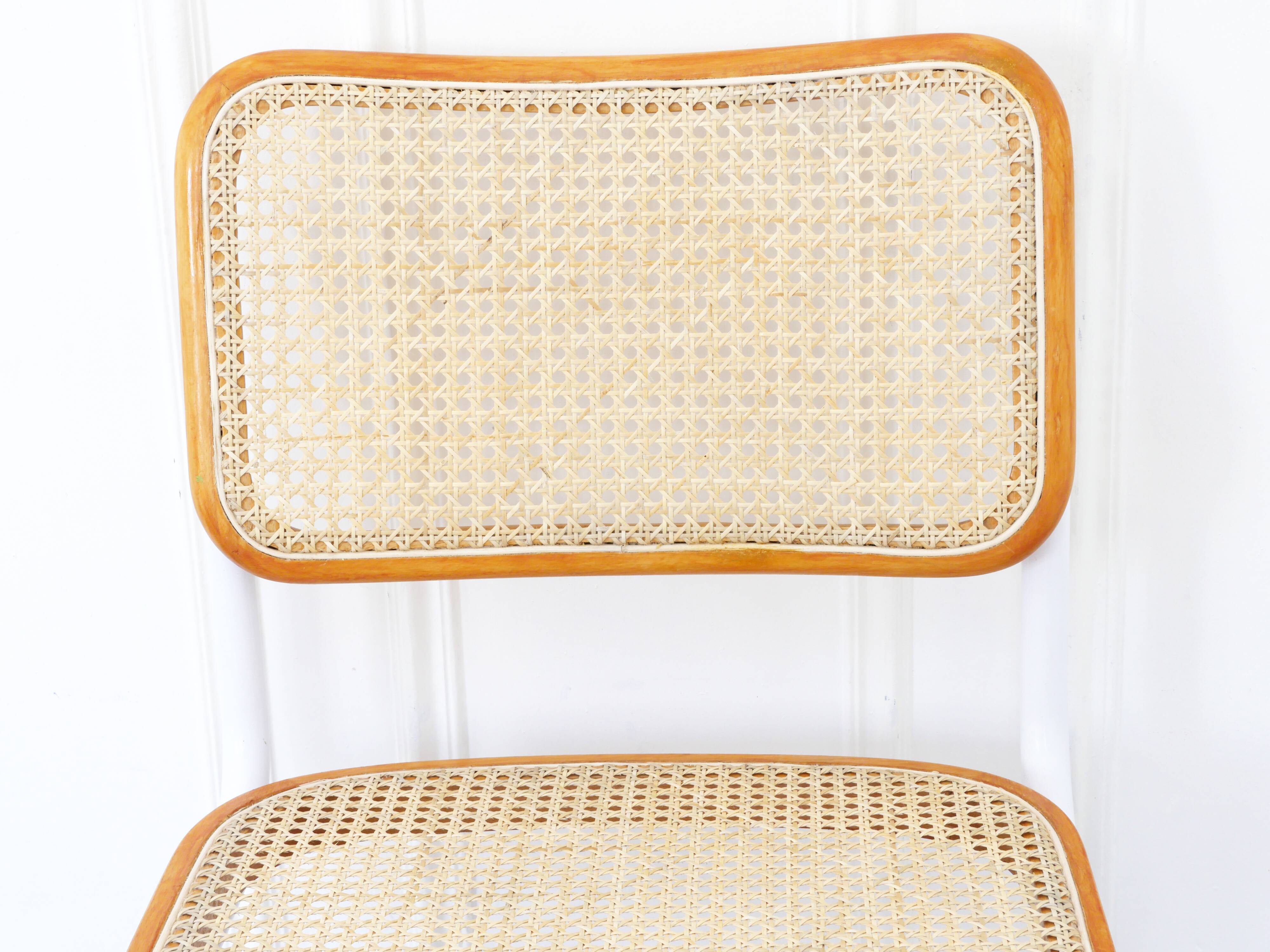 Cesca B32 Breuer Chair Made in Italy - Seat and back cane redone