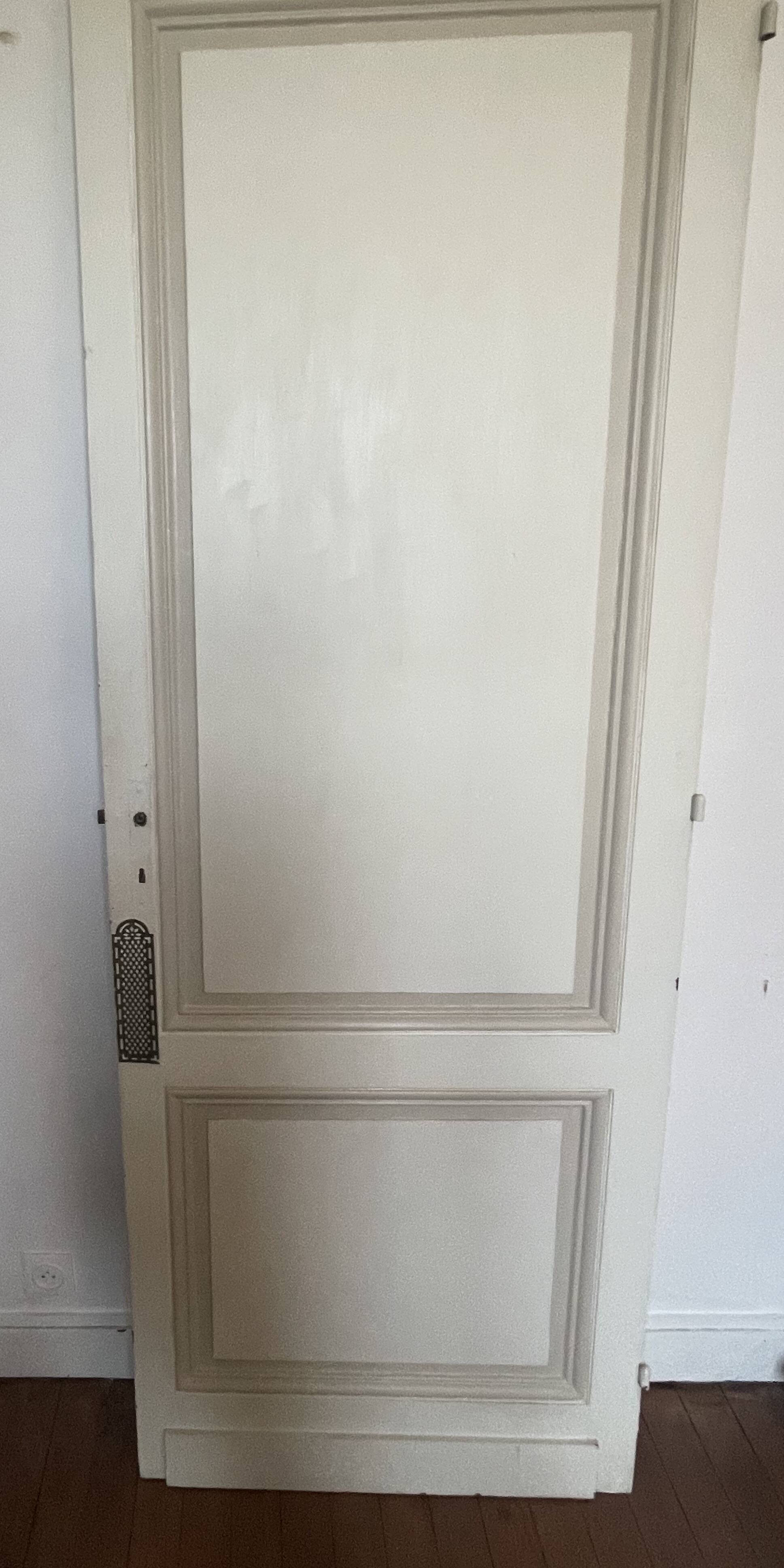 Old painted wooden interior door
