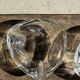 Set of 14 triangular glass ashtrays D13