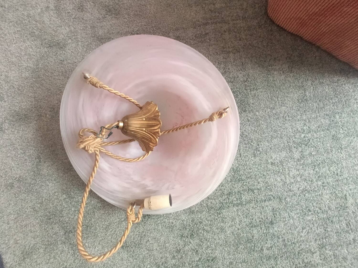 Art Deco glass paste chandelier