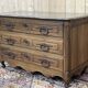 Louis XV XVIIIth century walnut commode with a grey patinated painted top.