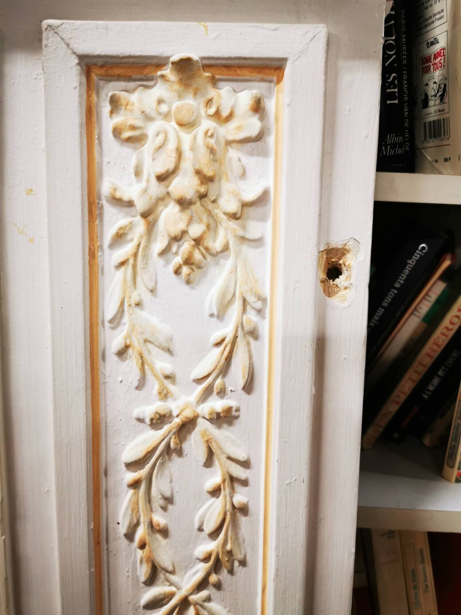 Grand miroir ancien de style Louis XVI – Trumeau décor sculpté