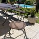 Chaise de jardin en fer forgé artisanal