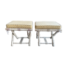 Pair of folding stools with cake