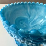 Victorian blue malachite glass bowl, Davidson