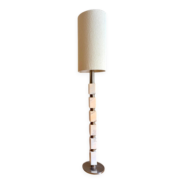 Lampe allemande en acier et marbre