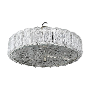 Lustre en verre givré de Murano