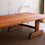 Coffee table on convent trestles