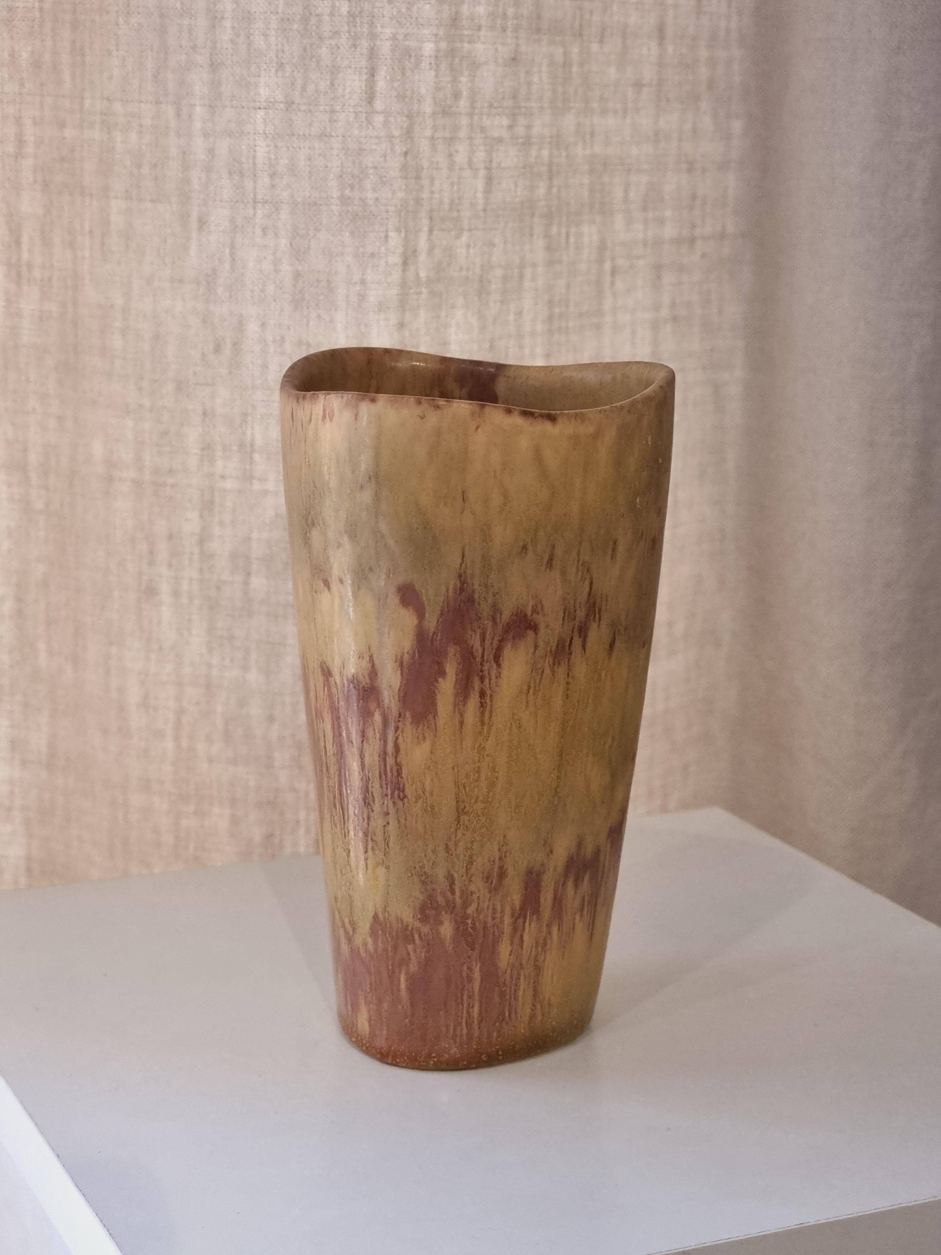 Gunnar Nylund, stoneware vase, Rörstrand, Scandinavian Modern / Midcentury