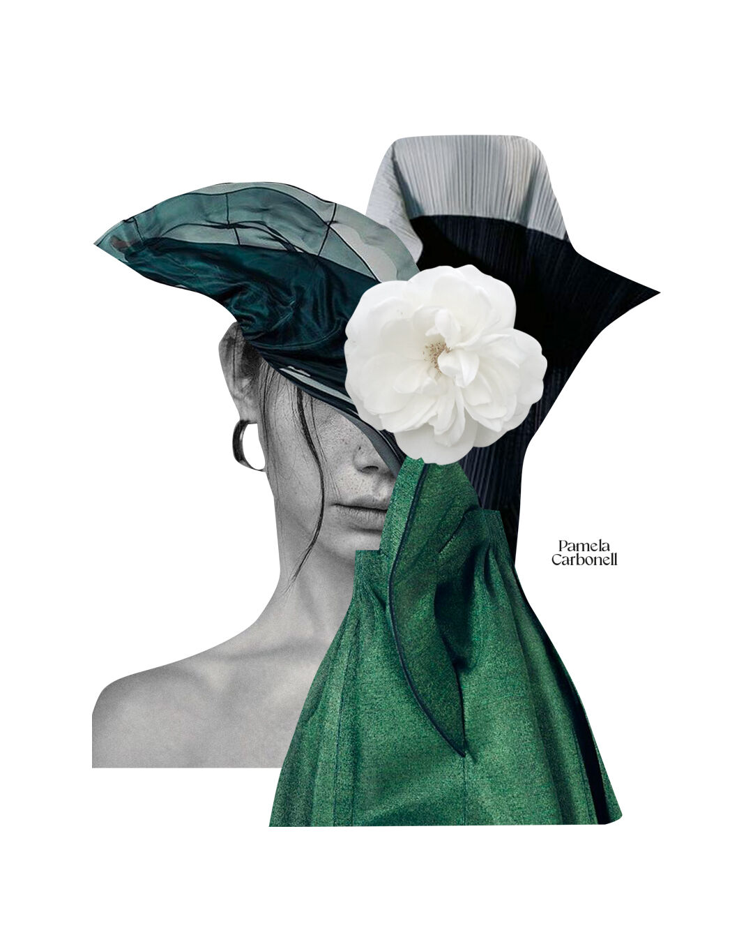 Collage print, Emerald Camouflage