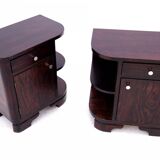 Pair of Art Deco bedside tables, Poland, 1950s.