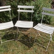 Set of 3 folding garden chairs
