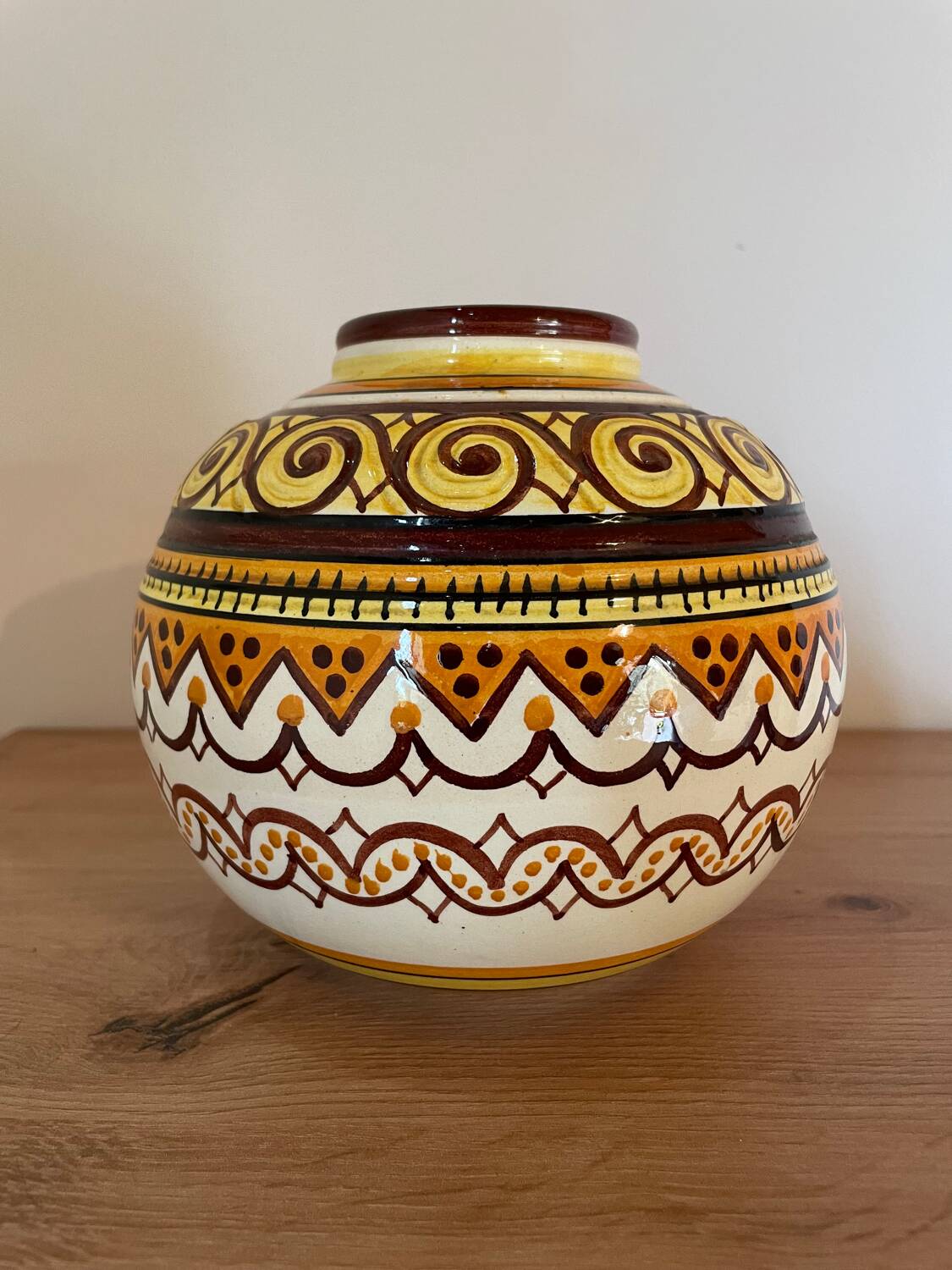 Henriot Quimper ball vase