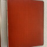 Vintage 1960s red barber triptych mirror Mirbel Paris - 28 x 70 cm