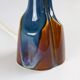 Danish Modern Blue and Brown Ceramic Table Lamp by E. Johansen for Søholm, 1960s