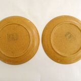 Set of 6 small stoneware plates