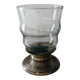 Antique glass with silver-plated metal base
