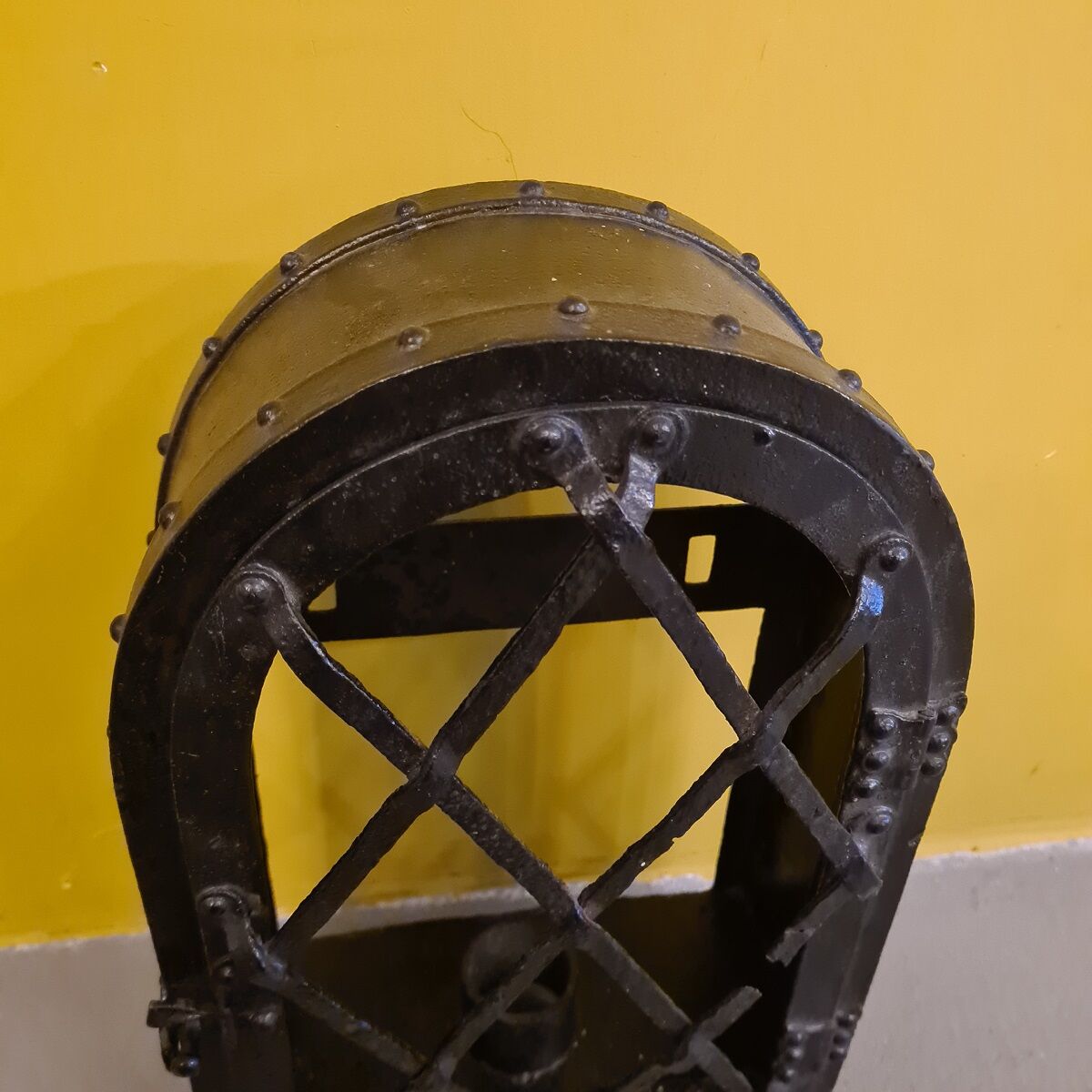 Antique French Wrought Iron Wall Lamp, partly from 1600s