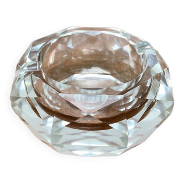 Vintage Crystal Glass Ashtray, 1970s