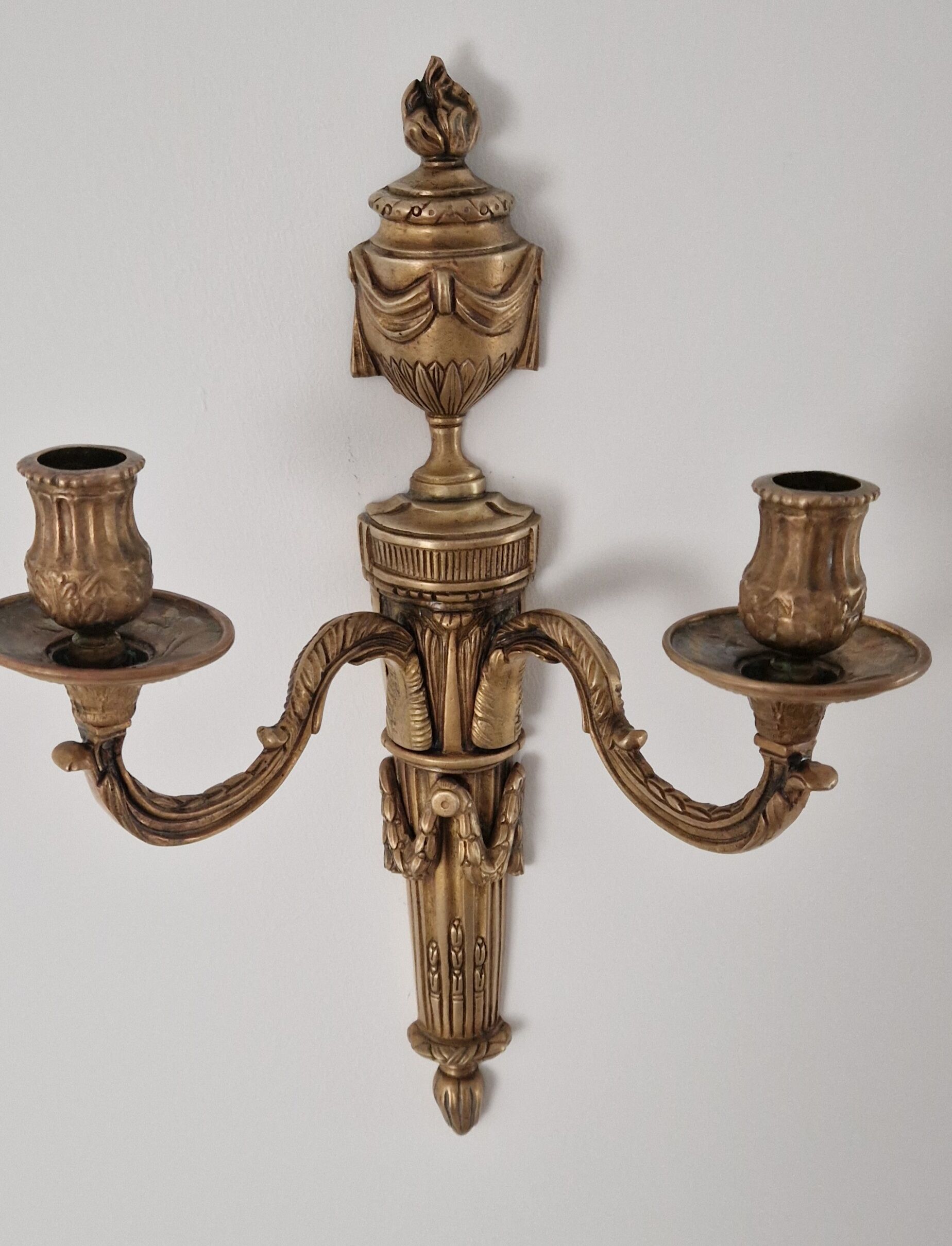 Napoleon III era bronze wall lamp
