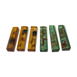 6 knife-wielding vintage insect inclusion