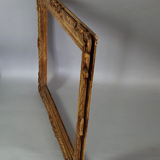 Old frame Montparnasse style carved wood 58,5x53,5 foliage 46x38 cm SB