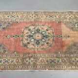 Vintage turkish oushak rug 187x91 cm carpet