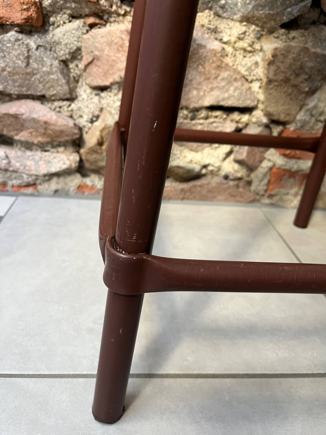 Tabouret atelier bois et métal