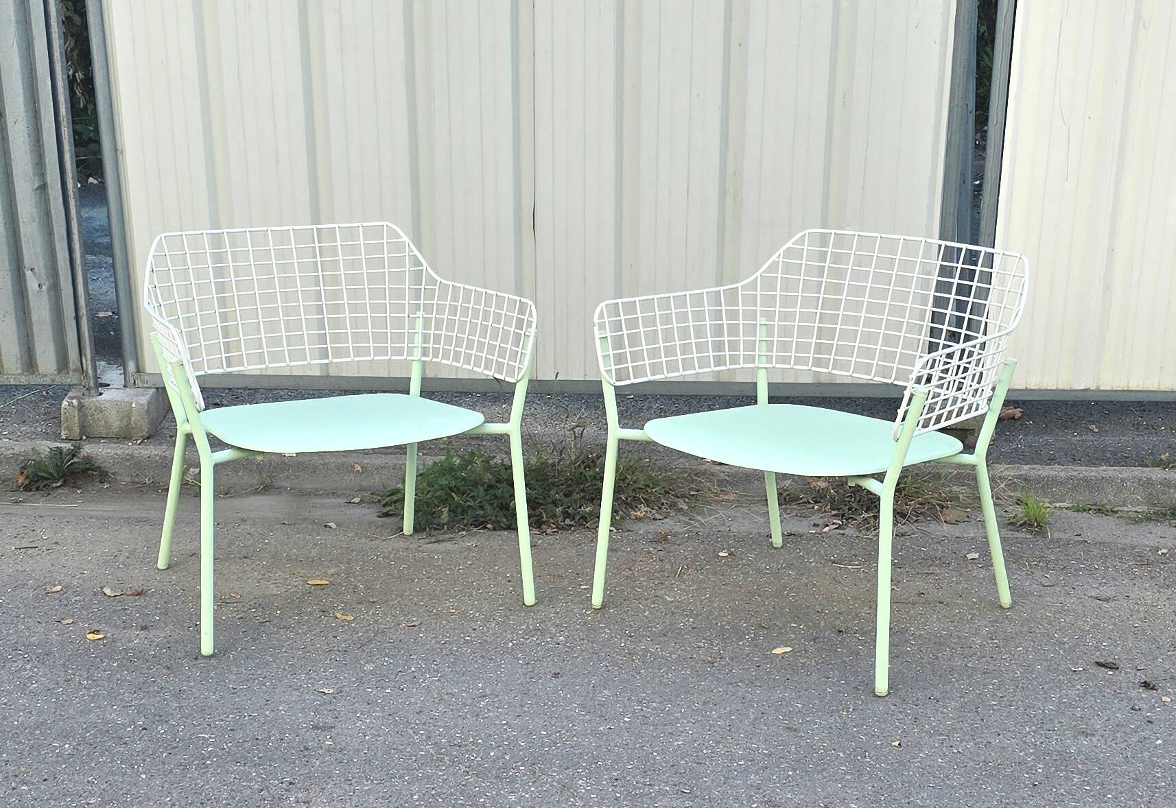 Pair of Lyze armchairs, EMU