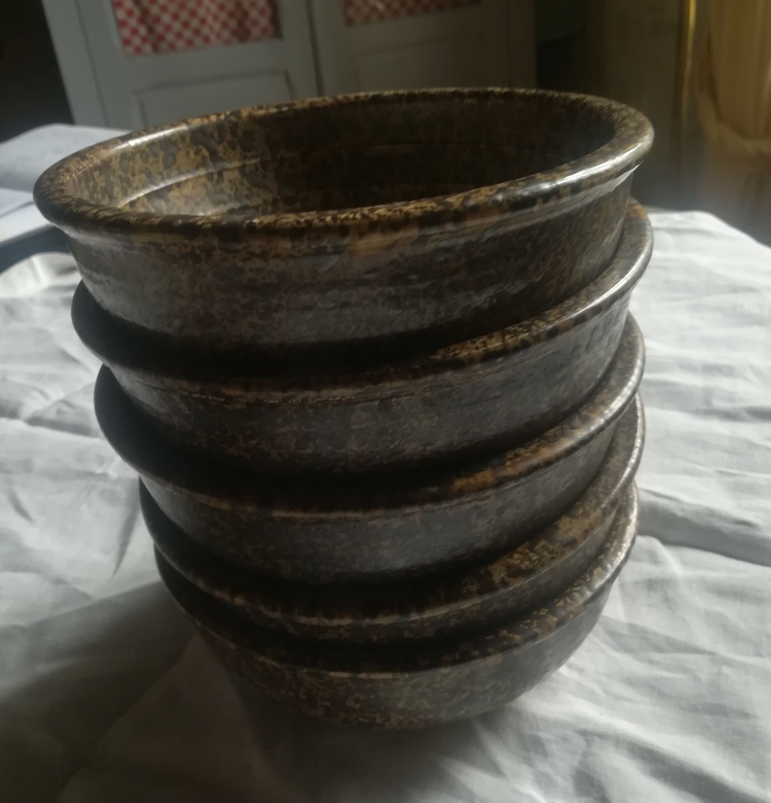 Vintage stoneware salad bowl