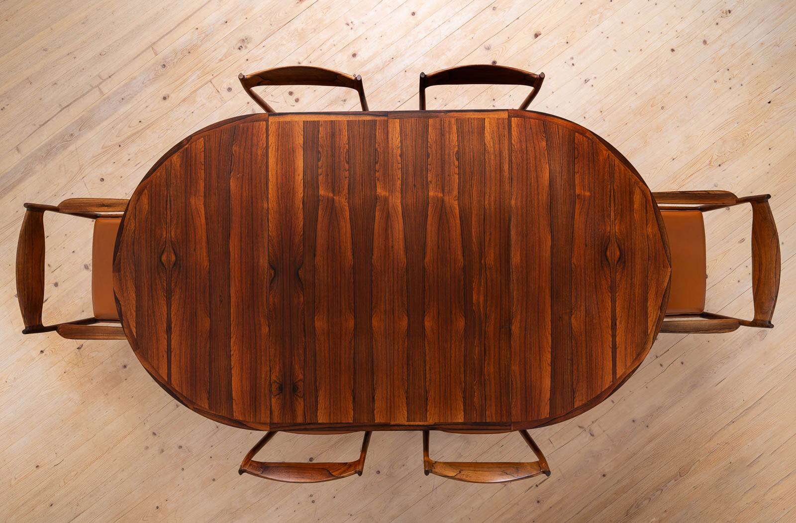 Torbjørn Afdal Darby Dining Set with Six Chairs & Extendable Table, 1960s