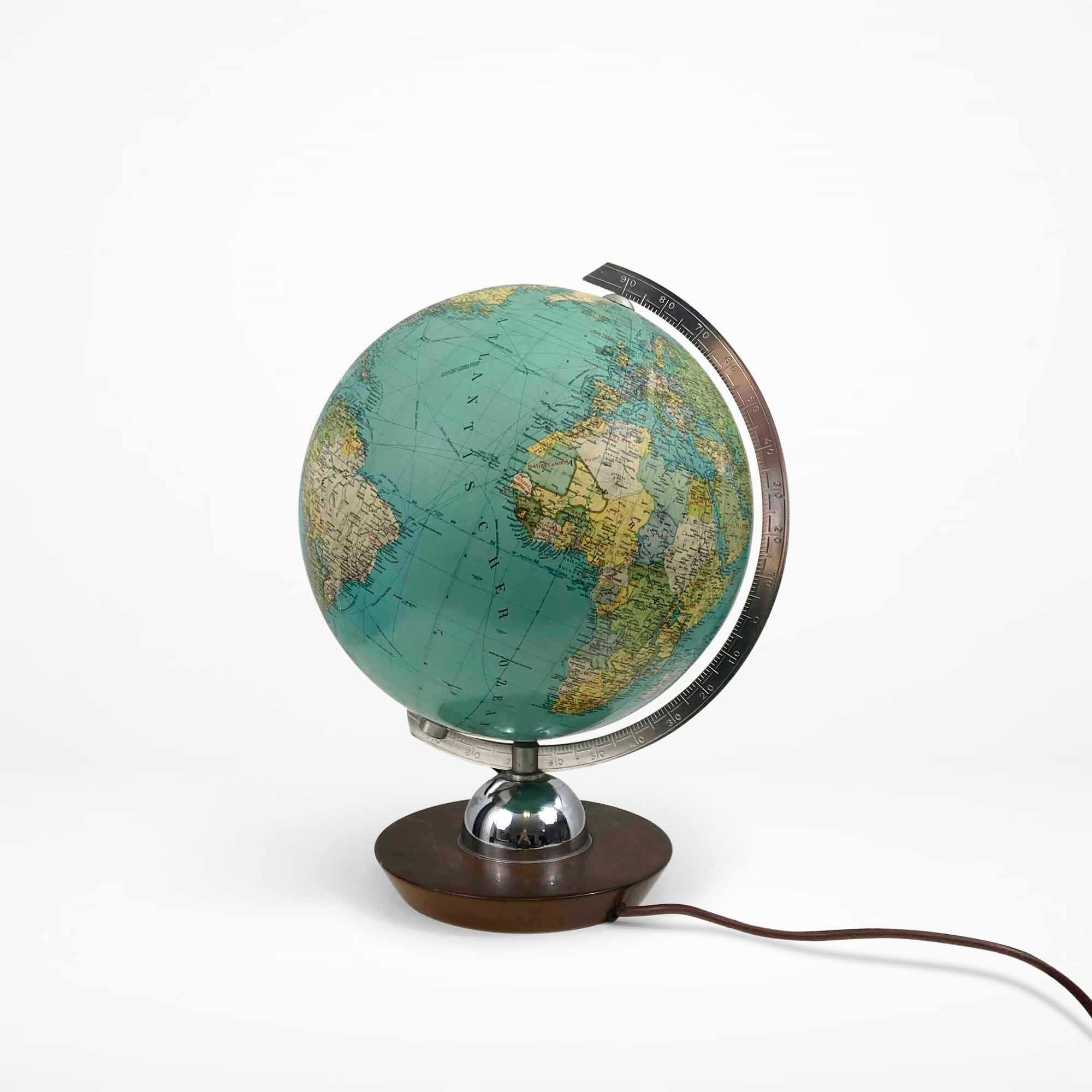 Globe en verre vintage de JRO-Verlag