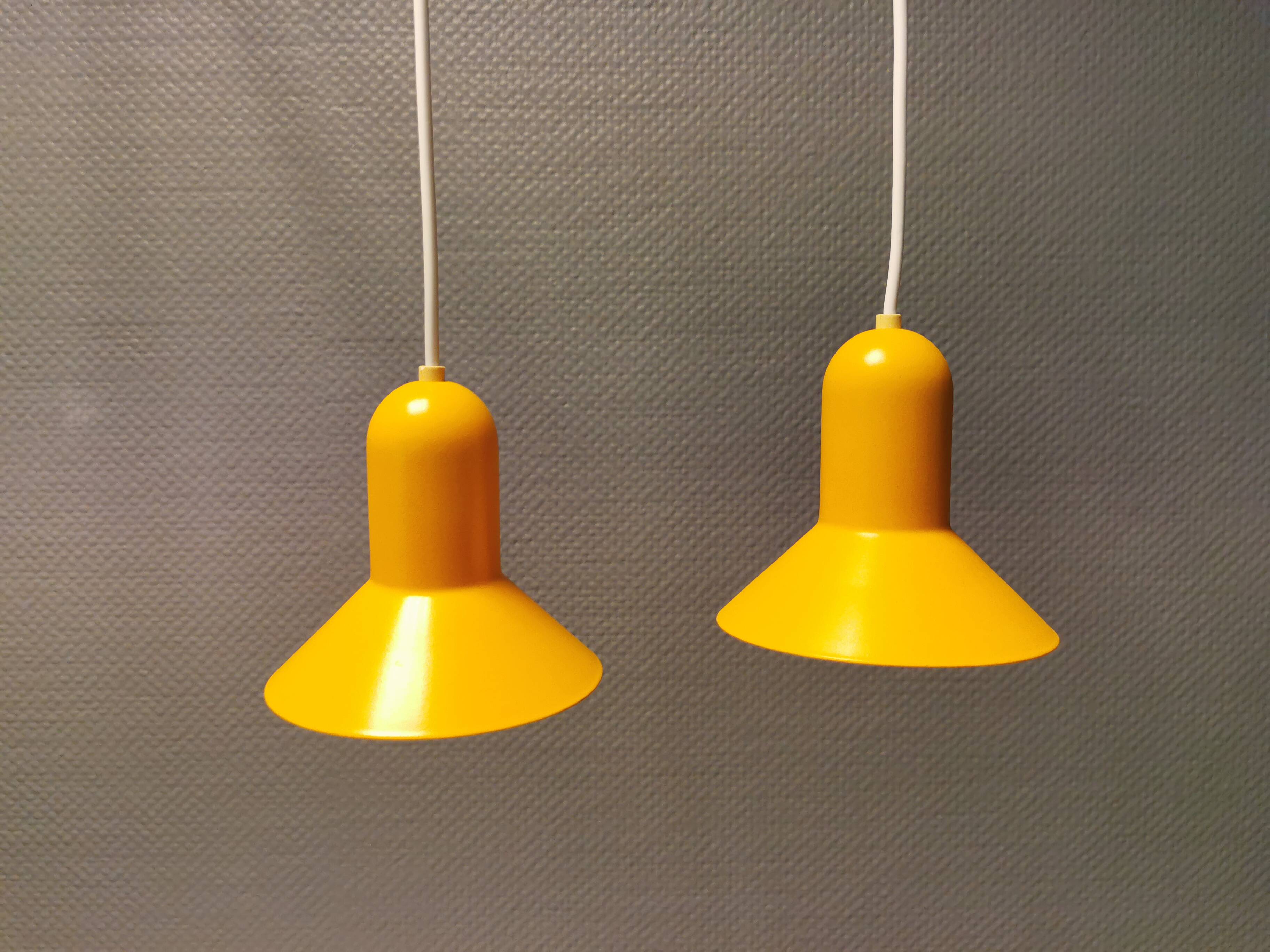 Two confetti lamps