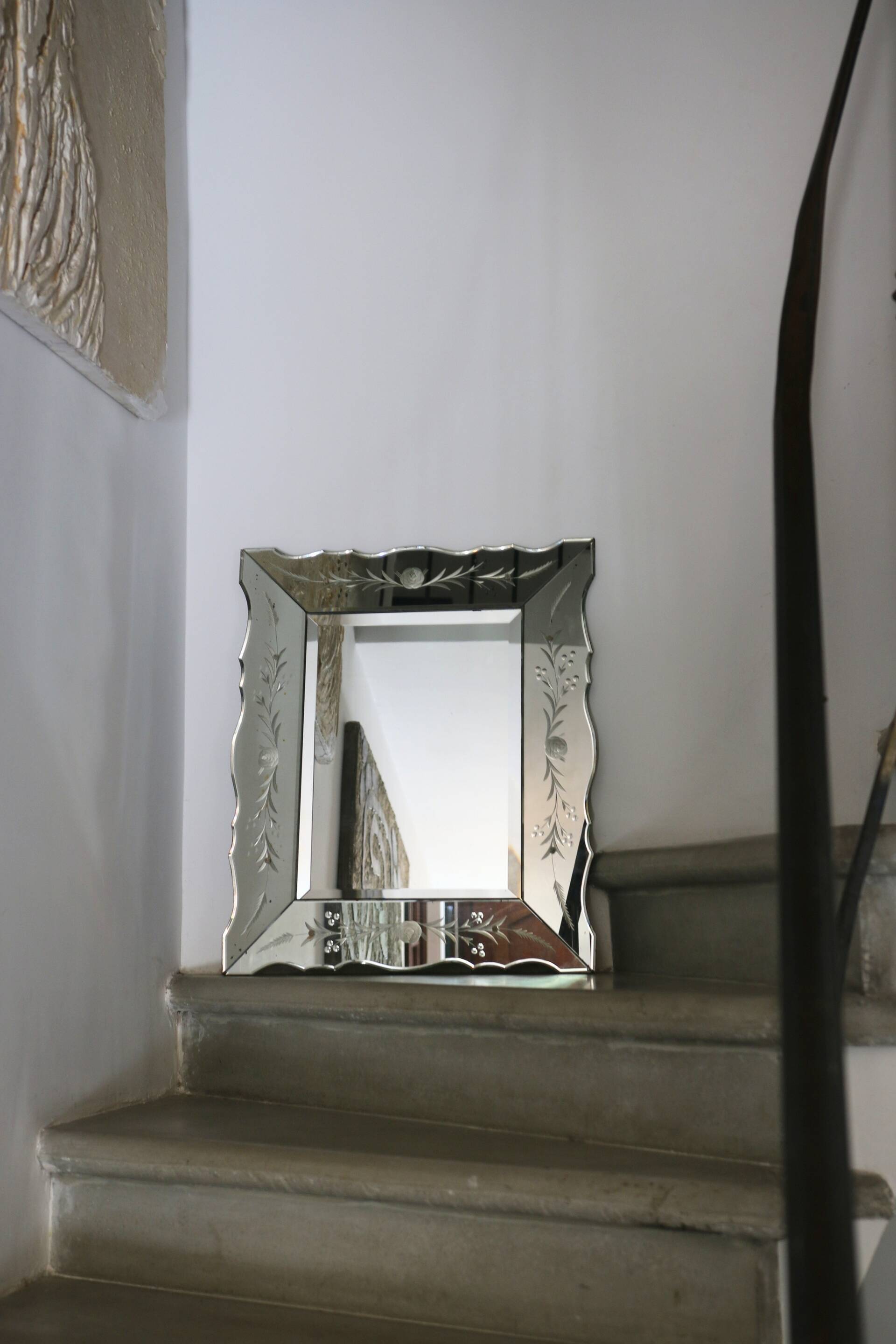 Bevelled Venetian mirror from the 1950s.