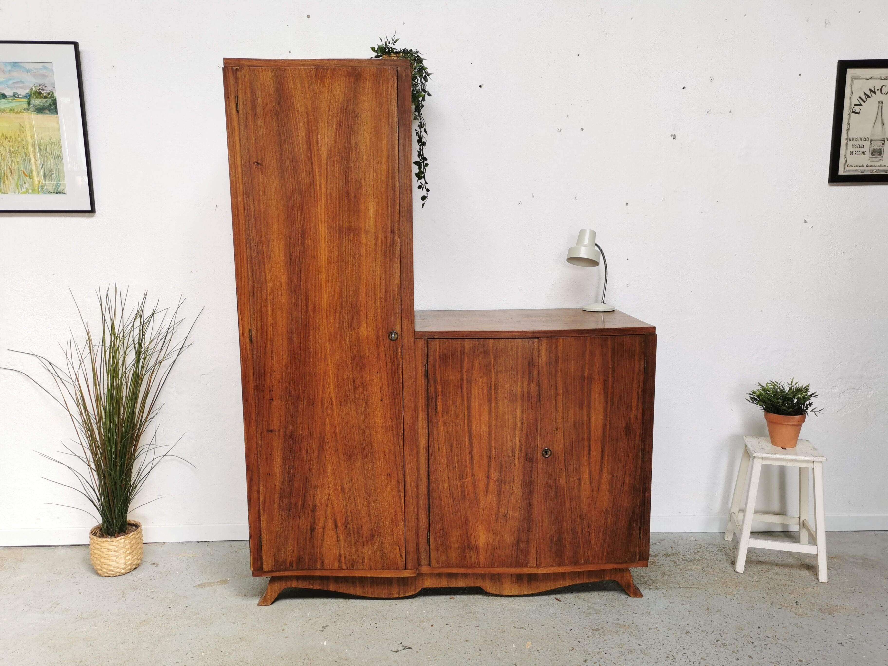 Vintage asymmetrical wardrobe