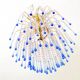 Lustre élégant en cristal et verre Murano soufflé – Gouttes bleues