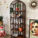 Vintage bamboo shelf and dare