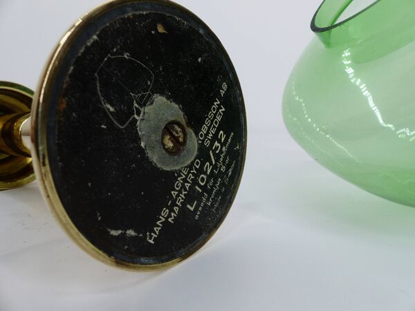 Bougeoir scandinave Hans-Agne Jakobsson Claudia vert L10232 1960