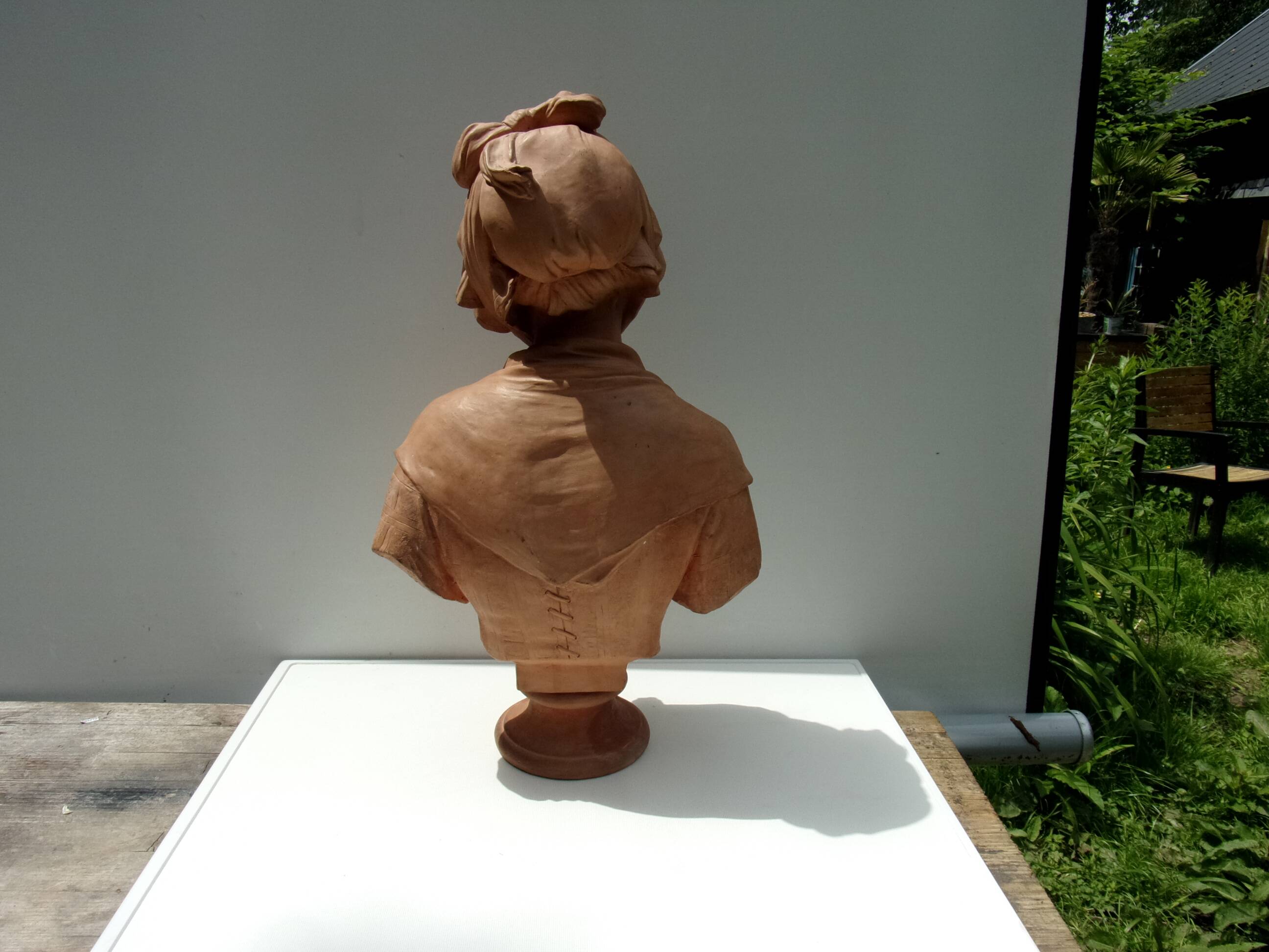 plaster sculpture portrait of a woman