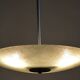 Bauhaus Chandelier in Chrome, Steel and Frosted Glass, Czech, 1940s