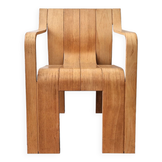 Strip chair with armrests by Gijs Bakker for Castelijn, The Netherlands 1970's