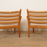 Set of 2 vintage armchairs | Illum Wikkelsø for Silkeborg | Model Genius | Teak