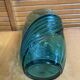 Vintage LUMINARC Green Moulded Glass Vase Made in France #E361