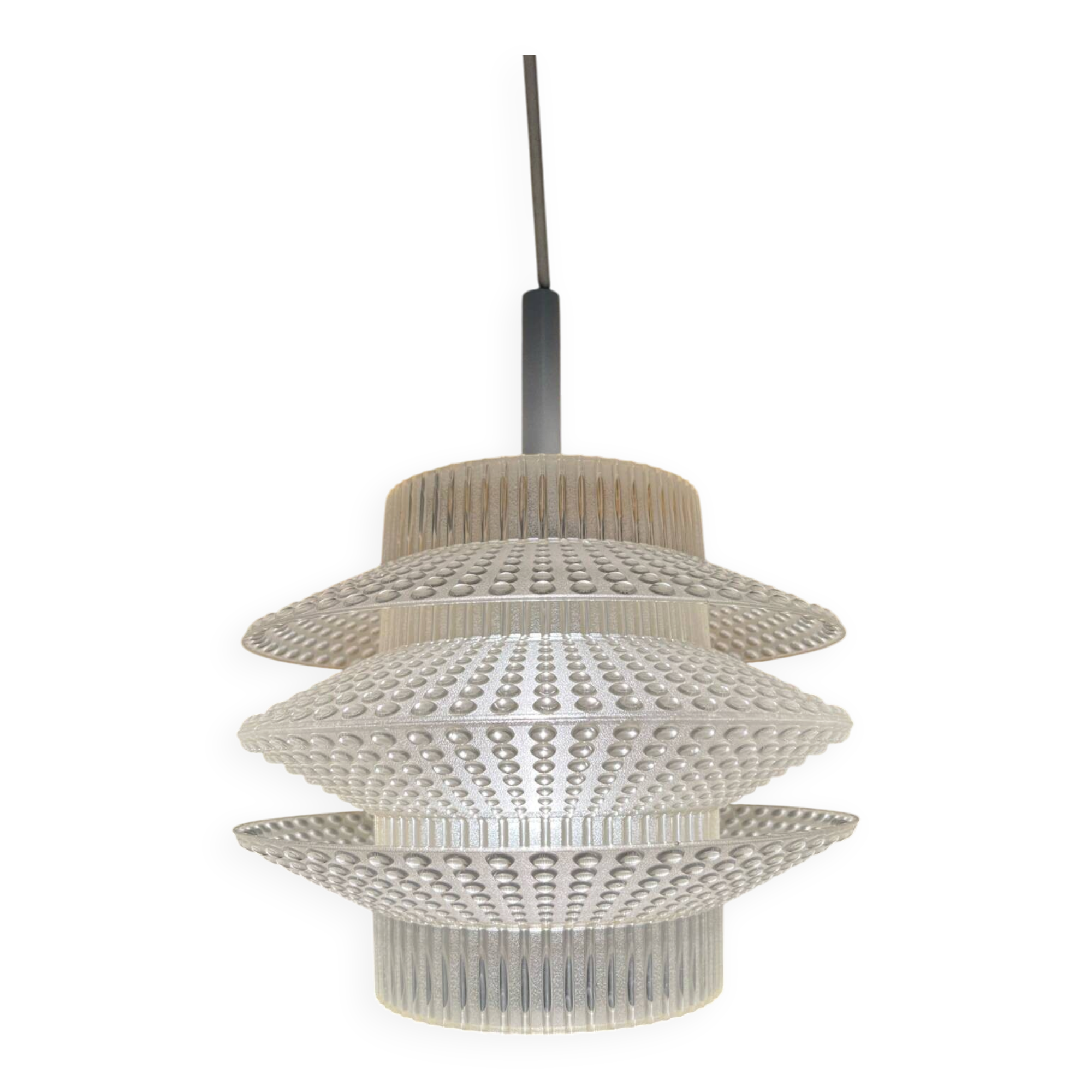 Vintage plastic lamp, space age, op art, 1960s / 1970s