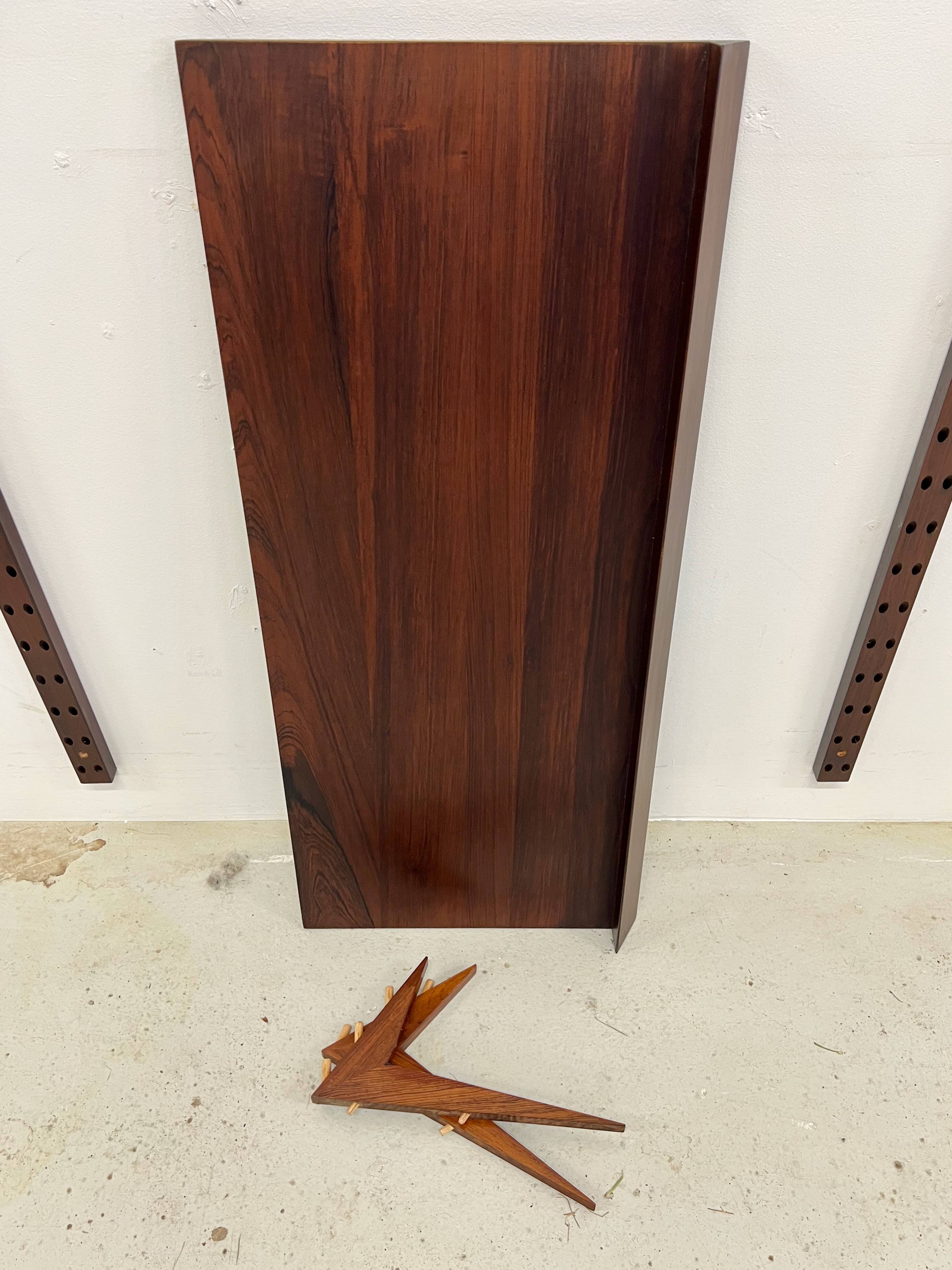 Poul Cadovius Rosewood Magazine Shelf, 1960s